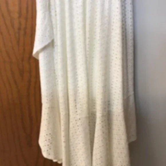 LANE BRYANT UEC Size 14/16 white cream high-low eyelet dress w/ belt - Picture 7 of 16